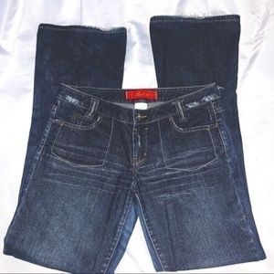 ANTHROPOLOGIE LEVEL 99 DISTRESSED FLARE JEANS